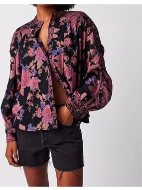 Free People Maraya Button Top